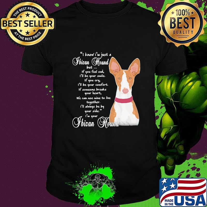 I know i'm just a ibizan hound but if you feel sad i'll be your smile if you cty shirt
