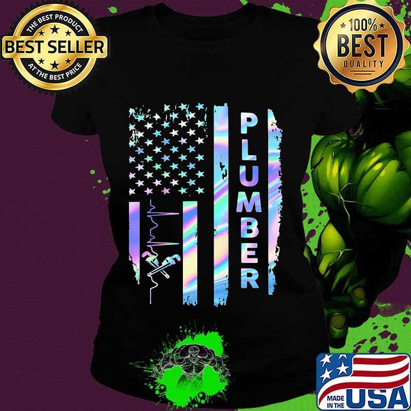 Independence day hologram plumber s Ladies tee Independence day hologram plumber s Ladies tee