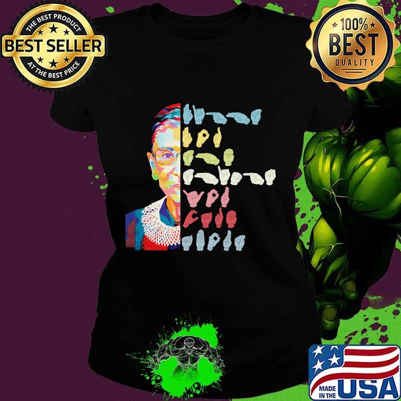 International sign language ruth bader ginsburg vintage s Ladies tee International sign language ruth bader ginsburg vintage s Ladies tee