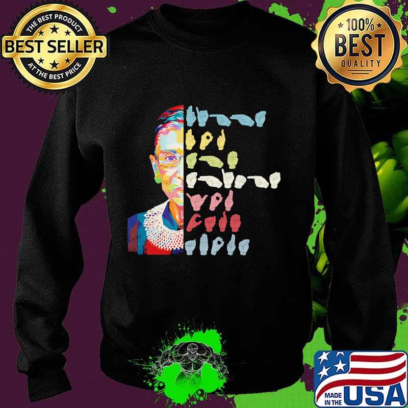 International sign language ruth bader ginsburg vintage s Sweater International sign language ruth bader ginsburg vintage s Sweater