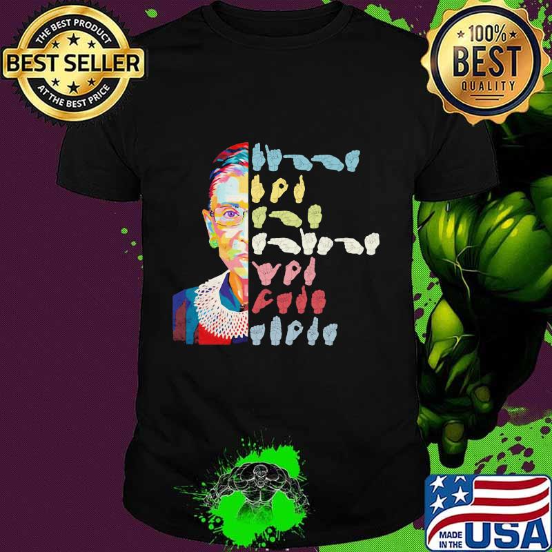 International sign language ruth bader ginsburg vintage shirt