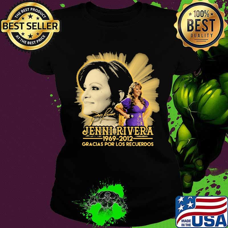Jenni rivera 1969 2012 gracias por los recuerdos signature s Ladies tee Jenni rivera 1969 2012 gracias por los recuerdos signature s Ladies tee