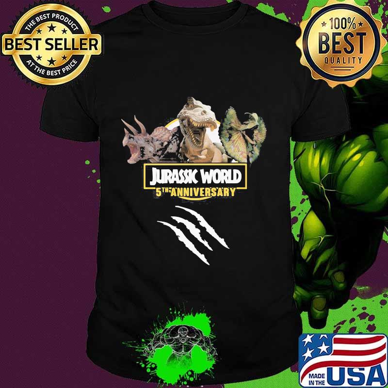Jurassic world 5th anniversary dinosaur shirt