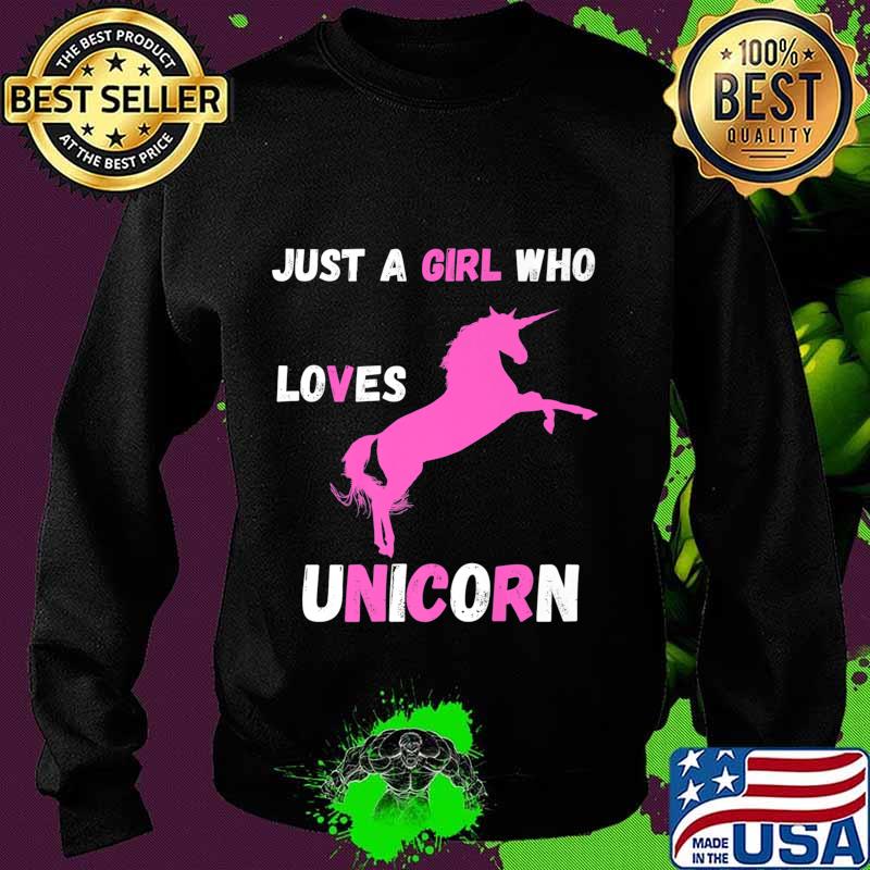 Just a girl who loves unicorns Premium T-Shirt Sweater Just a girl who loves unicorns Premium T-Shirt Sweater