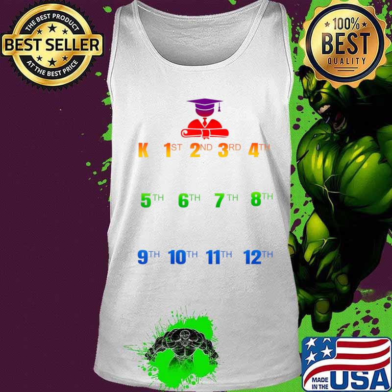 K-12 Handprints Grow With Me School Year Chart T-Shirt Tank top K-12 Handprints Grow With Me School Year Chart T-Shirt Tank top
