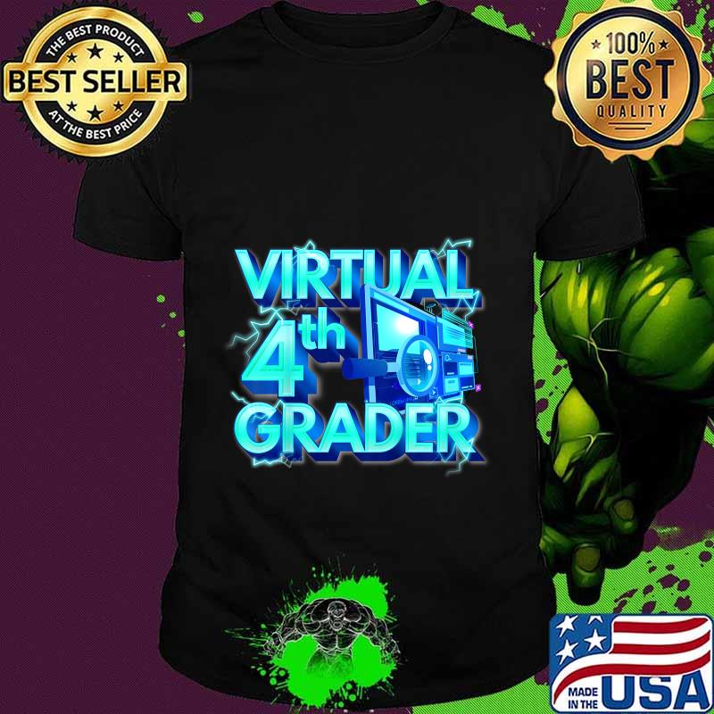 Kids Homeschool 4th grade shirt Virtual 4th Grader Back to School T-Shirt