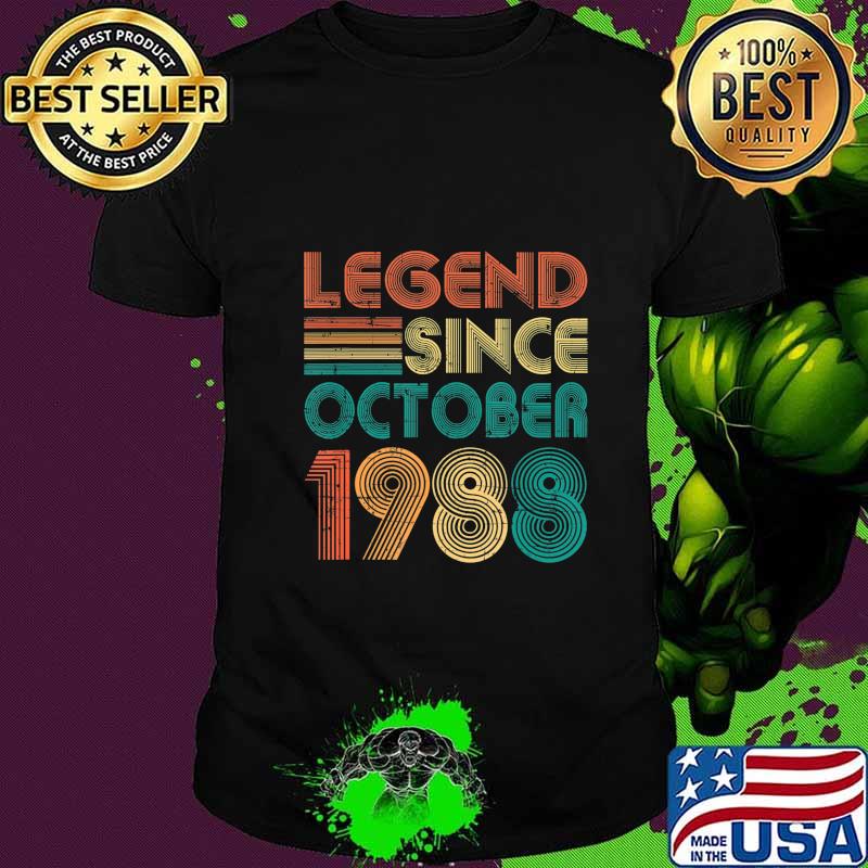 Legend Since October 1988 Gift 32nd Birthday 32 Years Old T-Shirt