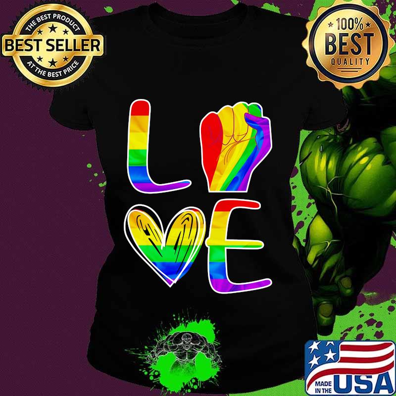 Lgbt love black lives matter rainbow s Ladies tee Lgbt love black lives matter rainbow s Ladies tee