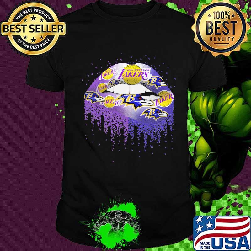 Lips los angeles lakers baltimore ravens shirt