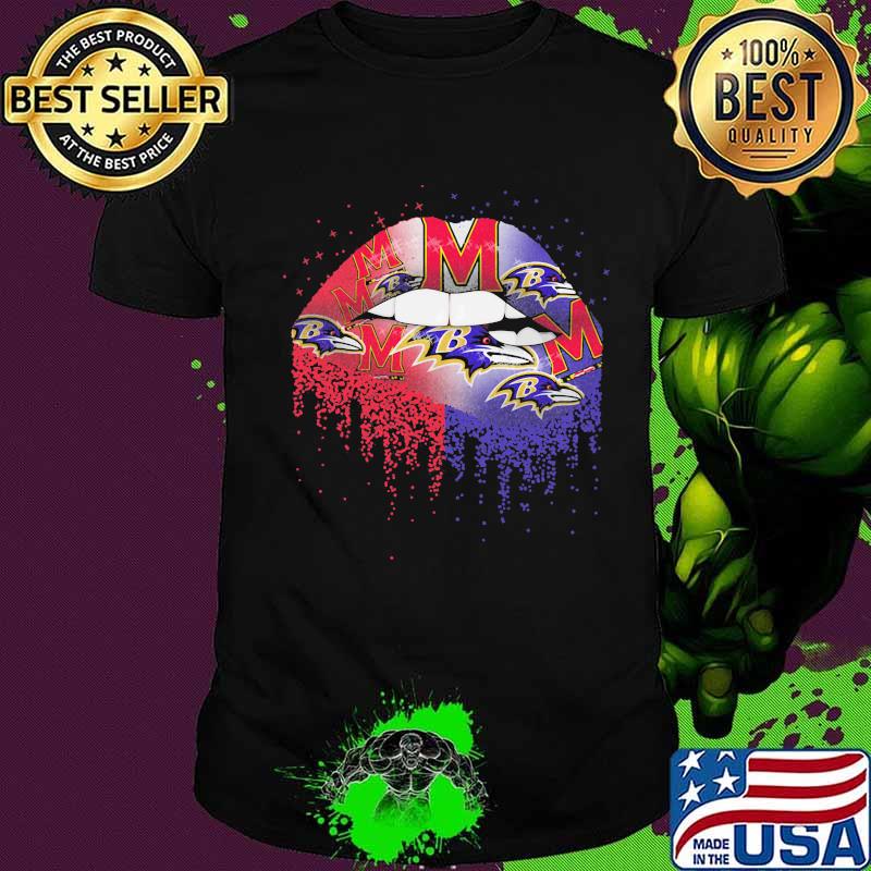 Lips maryland terrapins baltimore ravens shirt