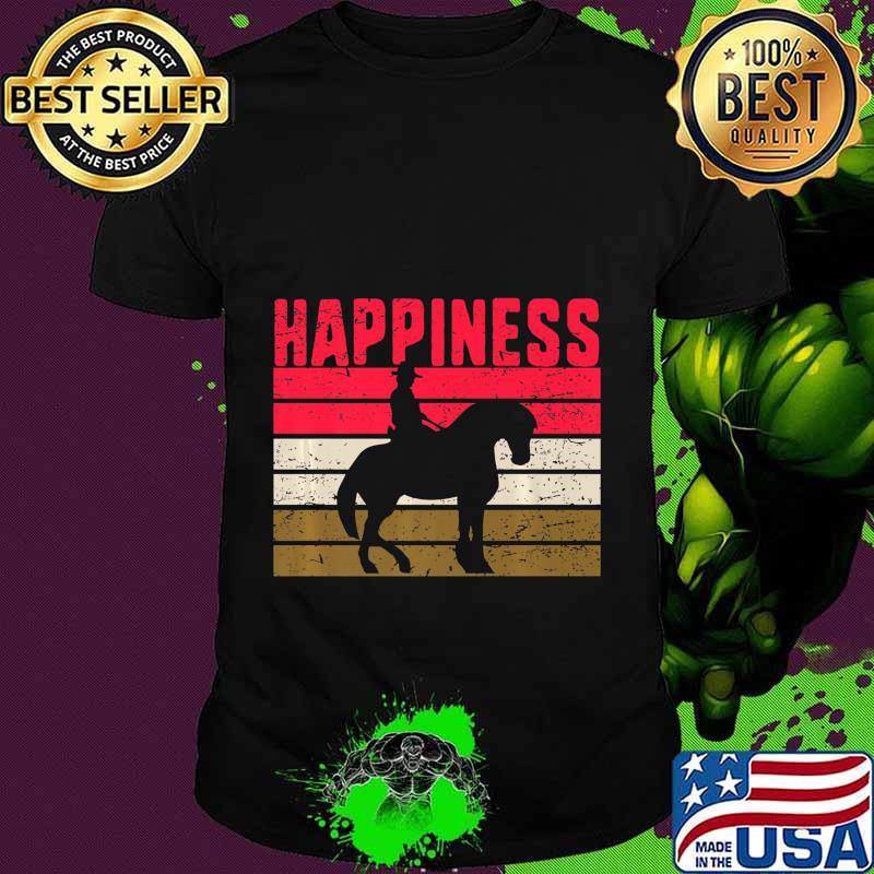 Love My Horse Happiness Racing Riding Equestrian Retro Girls Premium T-Shirt