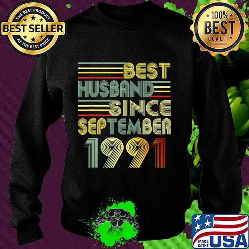 Mens 29th Wedding Anniversary Gift Best Husband Since Sep 1991 T-Shirt Sweater Mens 29th Wedding Anniversary Gift Best Husband Since Sep 1991 T-Shirt Sweater