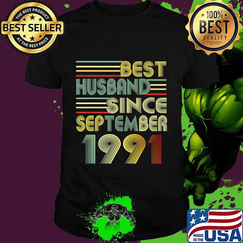 Mens 29th Wedding Anniversary Gift Best Husband Since Sep 1991 T-Shirt Mens 29th Wedding Anniversary Gift Best Husband Since Sep 1991 T-Shirt