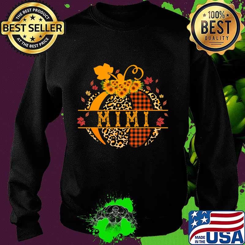 Mimi Pumpkin Leopard Print Sunflower Grandma Buffalo Plaid T-Shirt Sweater Mimi Pumpkin Leopard Print Sunflower Grandma Buffalo Plaid T-Shirt Sweater