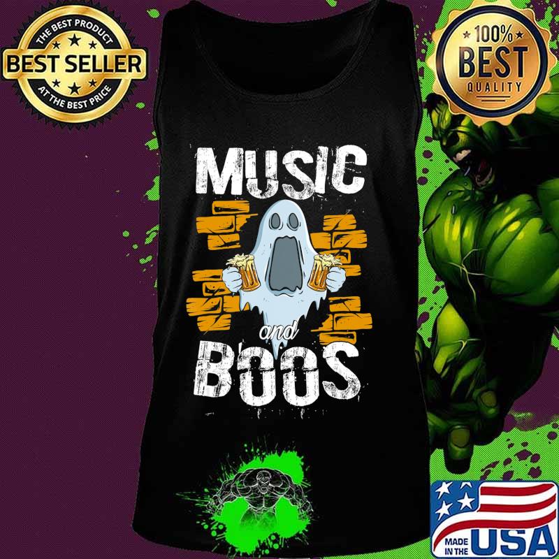 Music And Boos Ghost Funny Halloween Costume Beer Drinking T-Shirt Tank top Music And Boos Ghost Funny Halloween Costume Beer Drinking T-Shirt Tank top