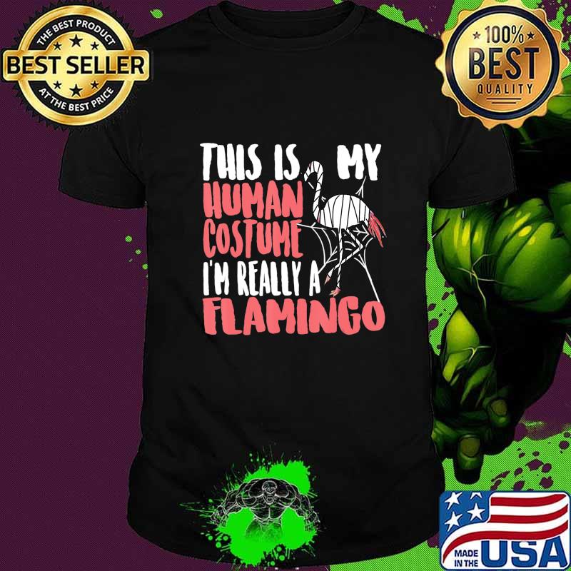 My Human Costume I'm Really A Flamingo Mummy Cute Halloween T-Shirt