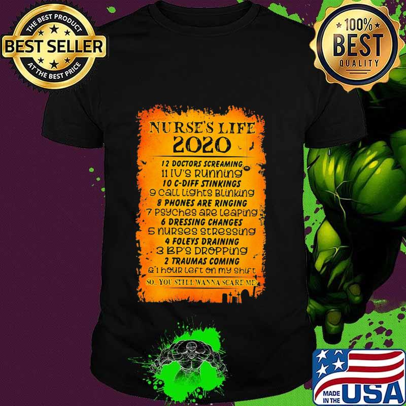 Nurse's life 2020 12 doctors screaming shirt