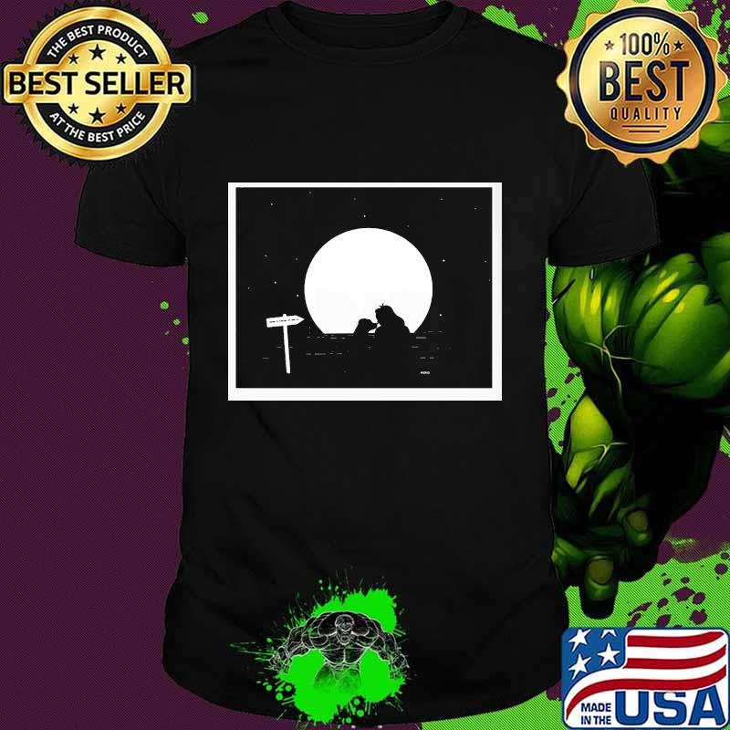 Official aro moon dog woman halloween shirt