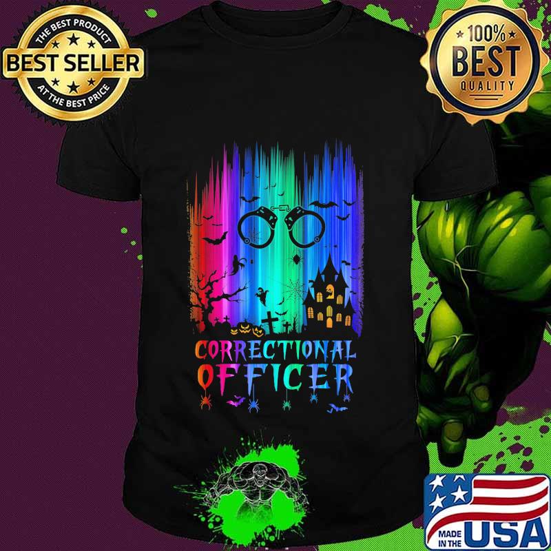 Official correctional officer colors bats pumpkin halloween shirt