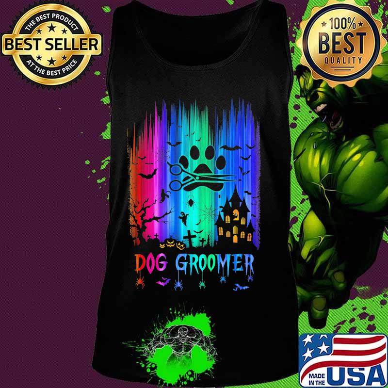 Official dog groomer colors bats pumpkin halloween s Tank top Official dog groomer colors bats pumpkin halloween s Tank top
