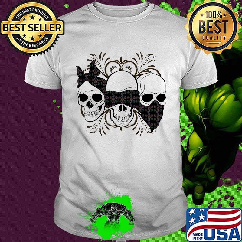 Official game skulls ribbon halloween shirt