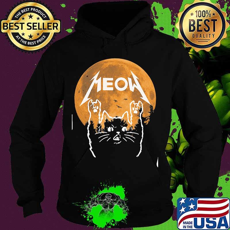 Official meow moon cat halloween s Hoodie Official meow moon cat halloween s Hoodie