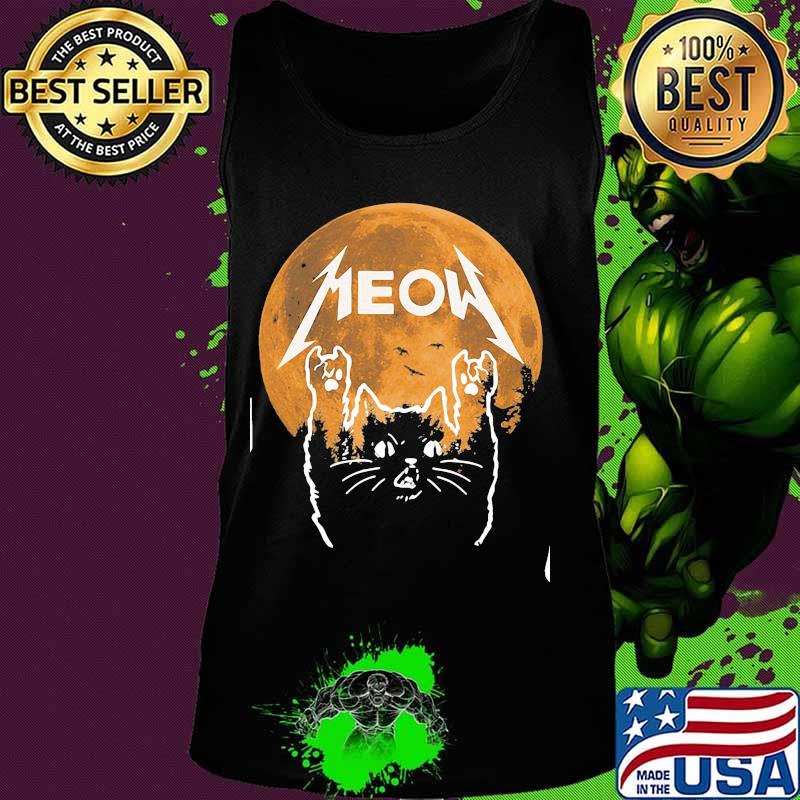 Official meow moon cat halloween s Tank top Official meow moon cat halloween s Tank top