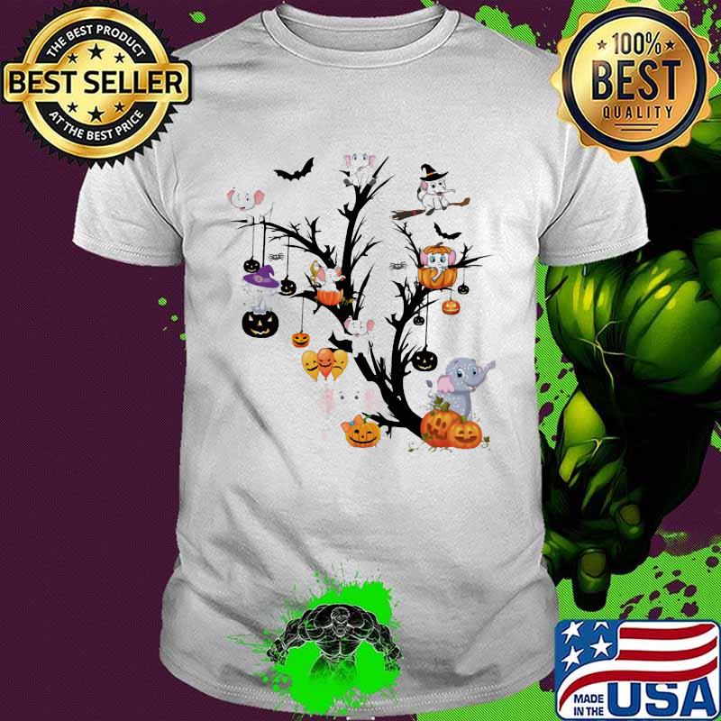Official sticker funny pumpkin elephant halloween shirt