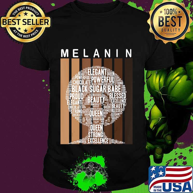 Oheneba Melanin Shades Afro Queen Wordart Shirt For Women T-Shirt