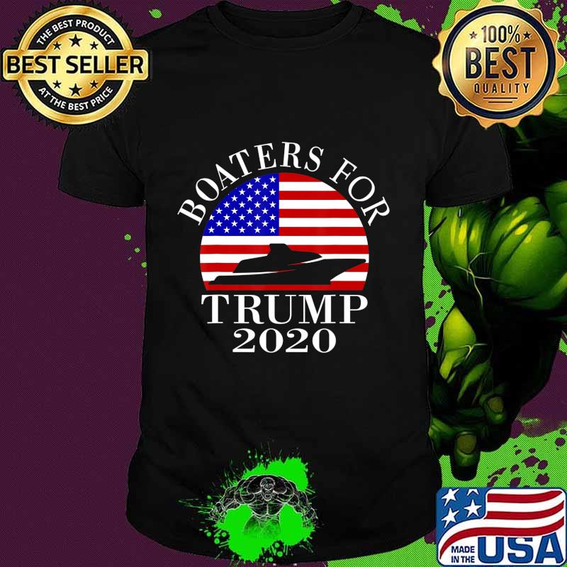 Patriotic Boaters For Trump 2020 US Flag T-Shirt