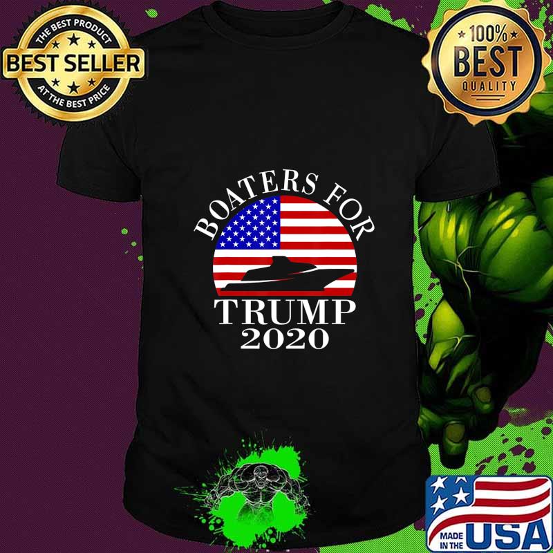 Patriotic Boaters For Trump 2020 US Flag T-Shirt