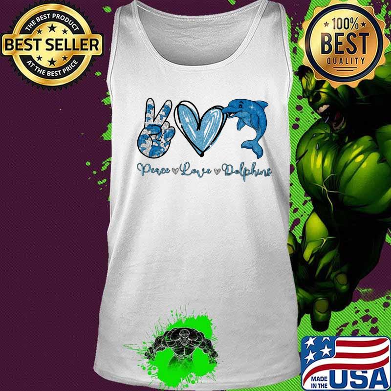 Peace love dolphins heart s Tank top Peace love dolphins heart s Tank top