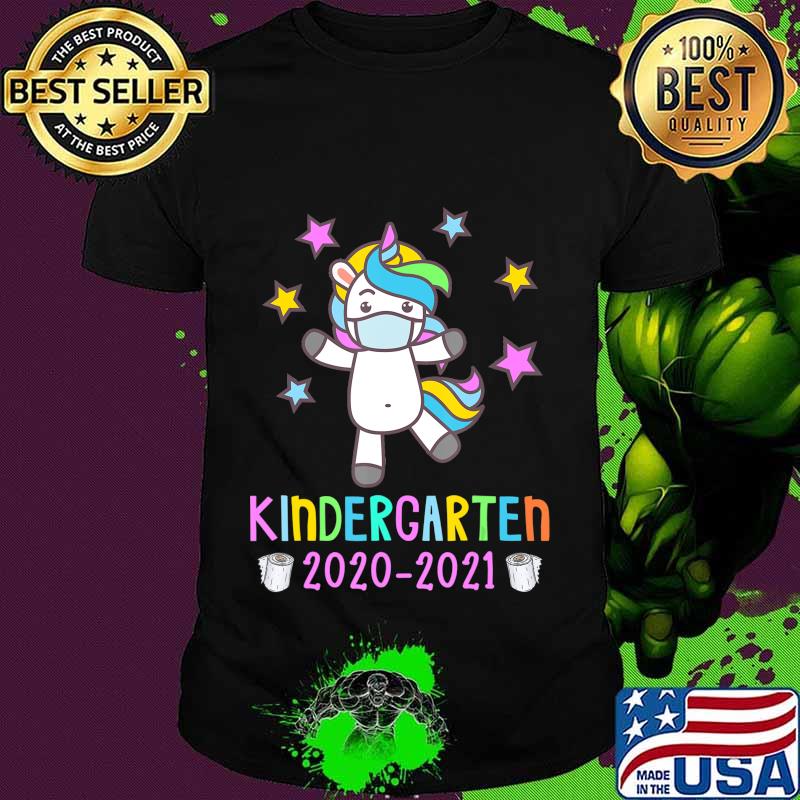Quarantine Unicorn Hello Kindergarten 2020 Back To School T-Shirt