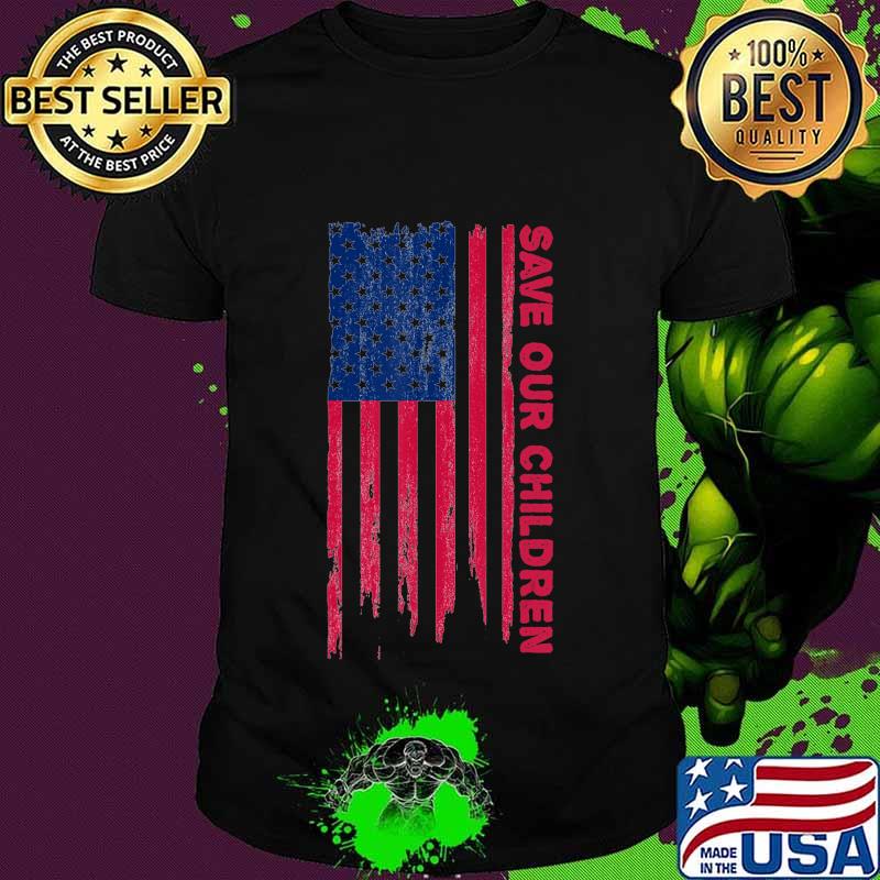 Save Our Children USA Flag End Human Trafficking Awareness T-Shirt