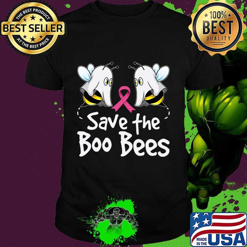 Save The Boo Bees Funny Breast Cancer Awareness Halloween T-Shirt