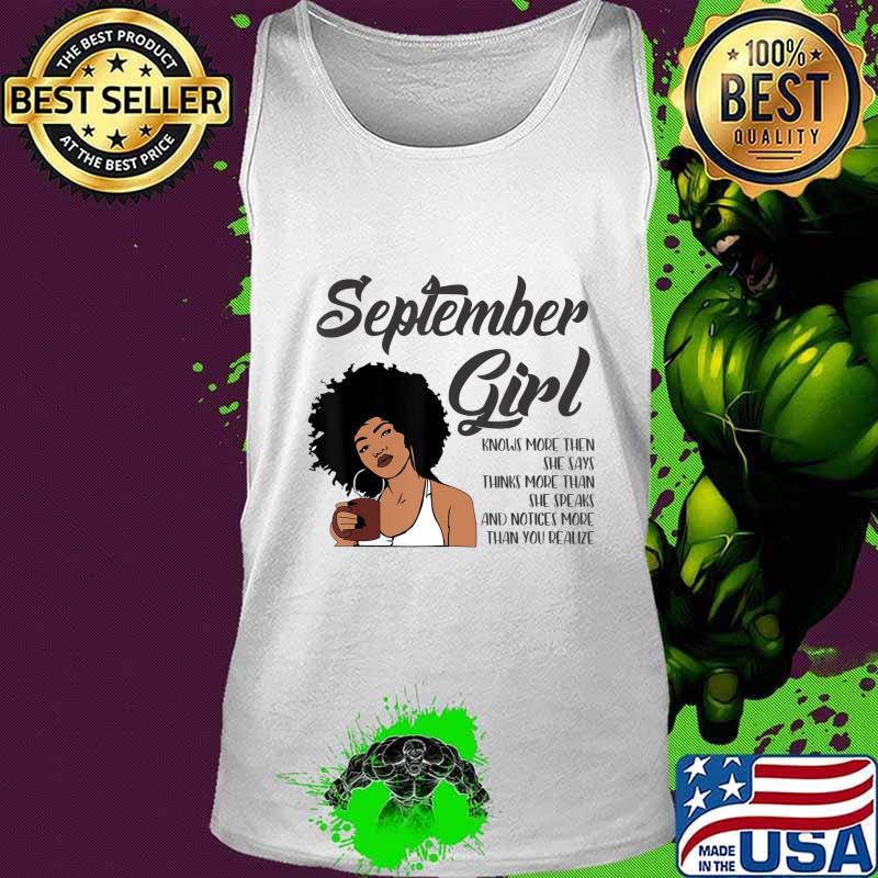 September Girl Birthday American Black Women Virgo Libra T-Shirt Tank top September Girl Birthday American Black Women Virgo Libra T-Shirt Tank top