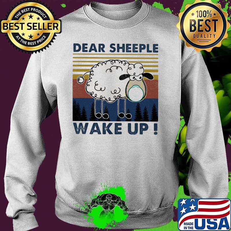 Sheep dear sheeple wake up vintage retro s Sweater Sheep dear sheeple wake up vintage retro s Sweater