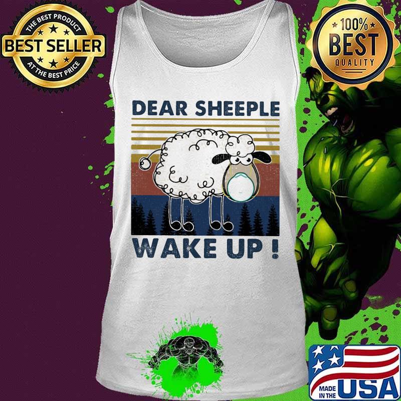 Sheep dear sheeple wake up vintage retro s Tank top Sheep dear sheeple wake up vintage retro s Tank top