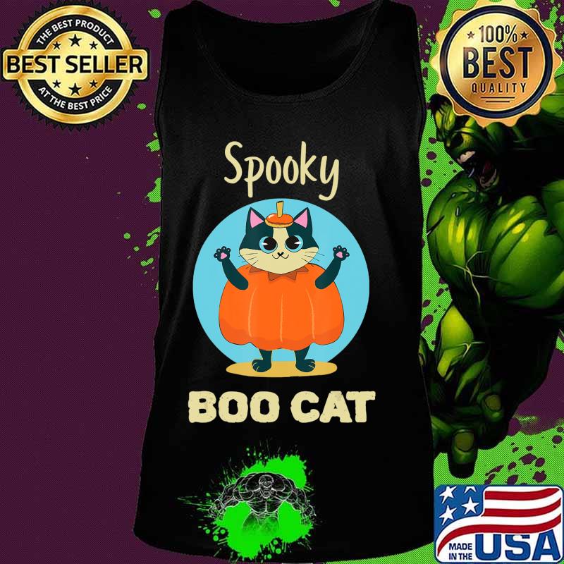 spooky Boo cat Halloween costume For Cat Lovers scaredy cat Shirt Tank top spooky Boo cat Halloween costume For Cat Lovers scaredy cat Shirt Tank top