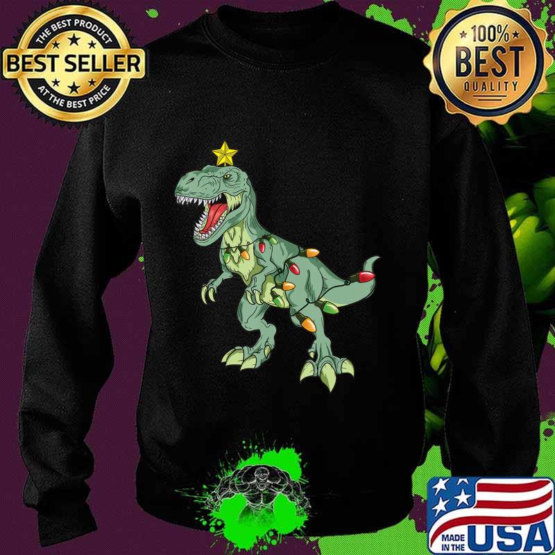 T-Rex Christmas Dinosaur Tree Rex Lights Xmas Gift Kids Men Shirt Sweater T-Rex Christmas Dinosaur Tree Rex Lights Xmas Gift Kids Men Shirt Sweater