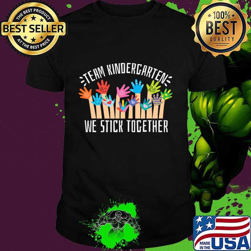 Team Kindergarten Crew Teacher Student Hands Kinder Squad T-Shirt