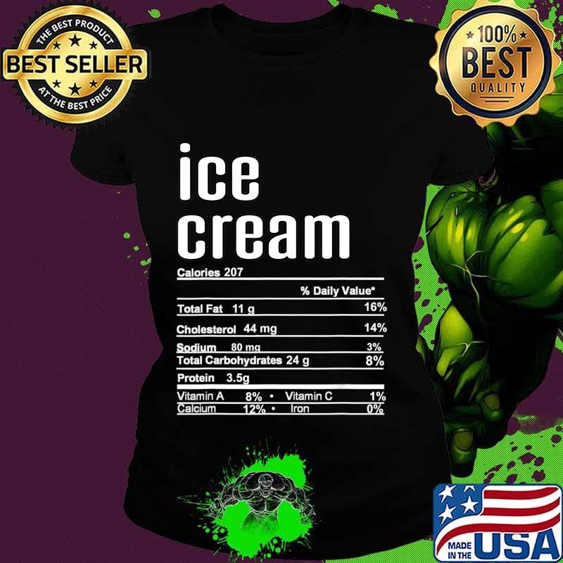 Thanksgiving Christmas Ice Cream Nutrition Fact T-Shirt Ladies tee Thanksgiving Christmas Ice Cream Nutrition Fact T-Shirt Ladies tee