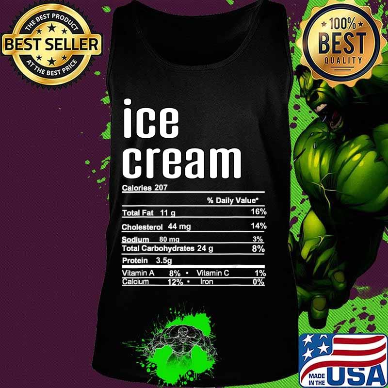 Thanksgiving Christmas Ice Cream Nutrition Fact T-Shirt Tank top Thanksgiving Christmas Ice Cream Nutrition Fact T-Shirt Tank top