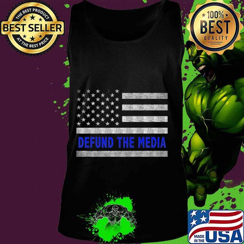 Thin Blue Line Defund The Media Trump 2020 Premium T-Shirt Tank top Thin Blue Line Defund The Media Trump 2020 Premium T-Shirt Tank top