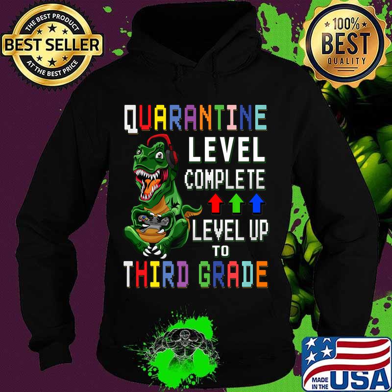 Third Grade Quarantine Shirt Back To School T Rex Gamer Gift Premium T-Shirt Hoodie Third Grade Quarantine Shirt Back To School T Rex Gamer Gift Premium T-Shirt Hoodie