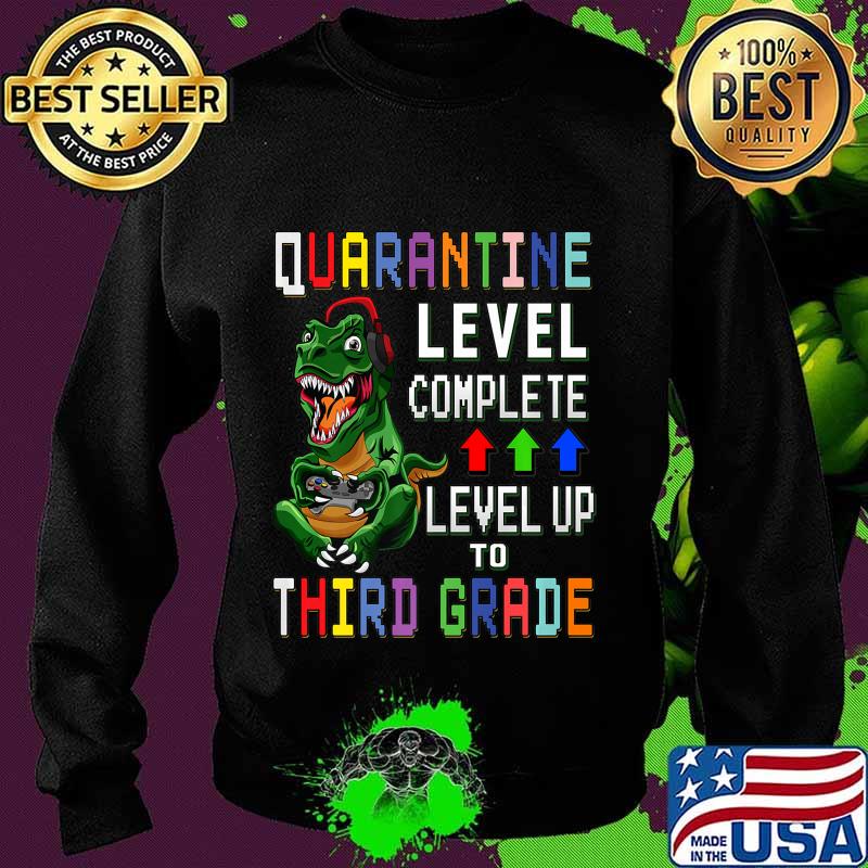 Third Grade Quarantine Shirt Back To School T Rex Gamer Gift Premium T-Shirt Sweater Third Grade Quarantine Shirt Back To School T Rex Gamer Gift Premium T-Shirt Sweater