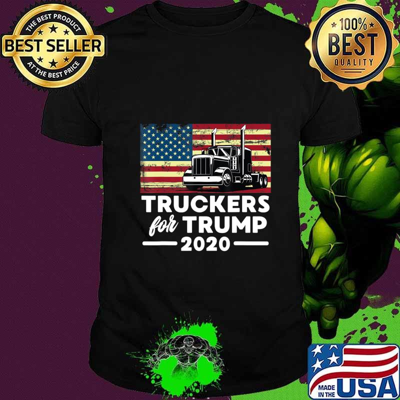Truckers For Trump 2020 Pro-Trump Truck Drivers Apparel T-Shirt