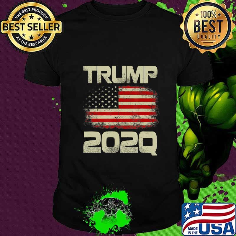 Trump 2020 202Q Q Qanon US Flag Patriot WWG1WGA Patriot Gift T-Shirt