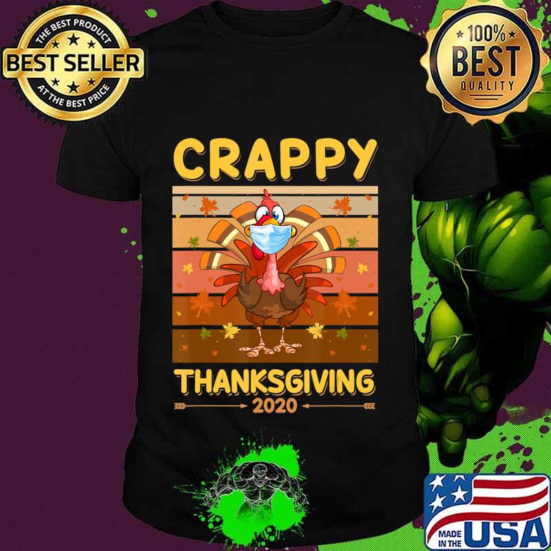 Turkey Face Wearing A Mask Crappy Thanksgiving 2020 Boy Kids T-Shirt