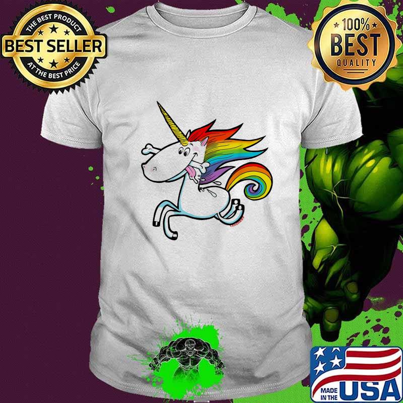 Unicorn dog gnaw bones shirt